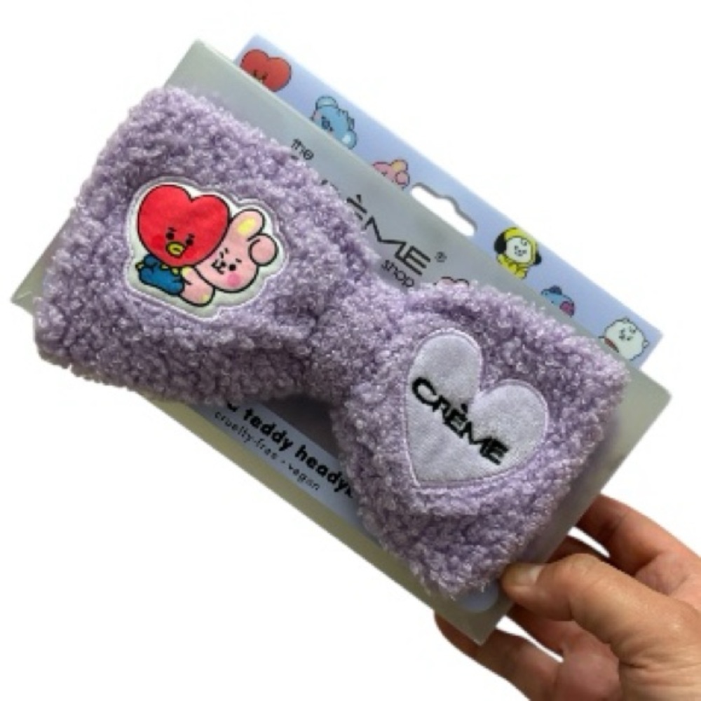 BTS Plush Spa Teddy Headyband Creme - Tata and Cooky